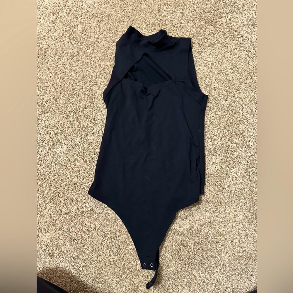 ABERCROMBIE Black Neckline Cut Out Bodysuit